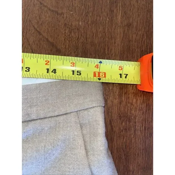 Theory Women’s Tailor Trouser C Sleek Flannel Beige Wool Dress Crop Pants Sz 6 - Picture 5 of 7